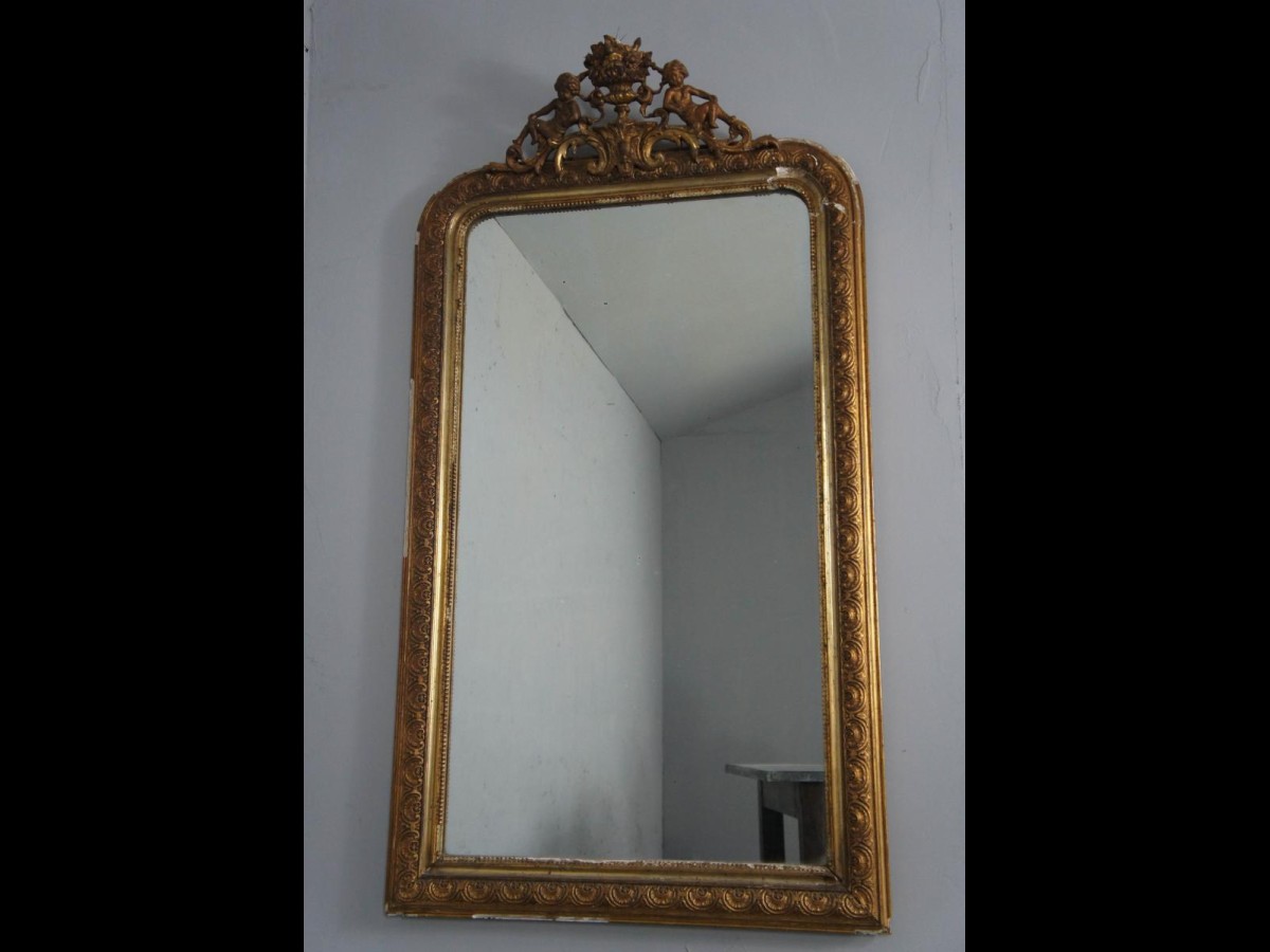 19th Century French Louis Philippe Gilt Mirror