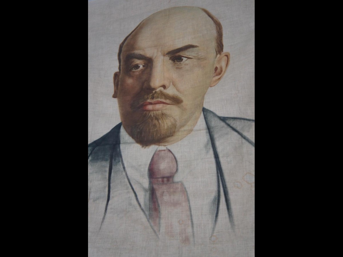 Handpainted Poster of Lenin