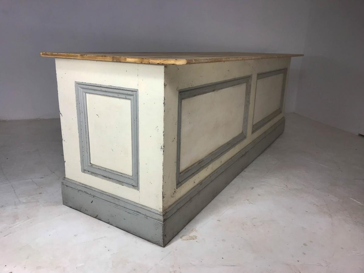 Vintage Style Painted Pine Shop Counter/ Kitchen Island