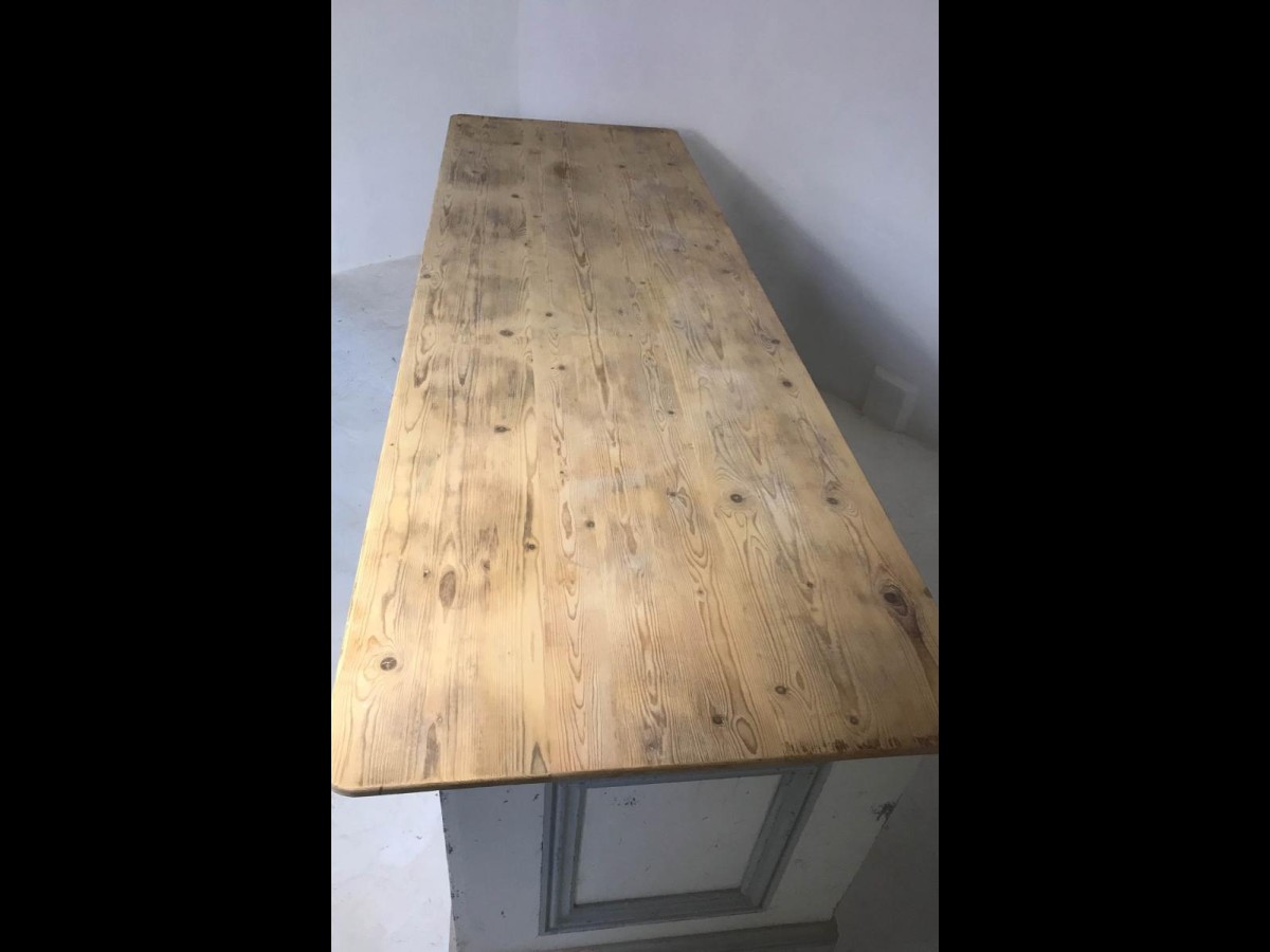 Vintage Style Painted Pine Shop Counter/ Kitchen Island