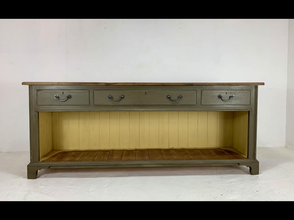 Victorian English Dresser Base Sideboard Credenza Potting Board Server Table