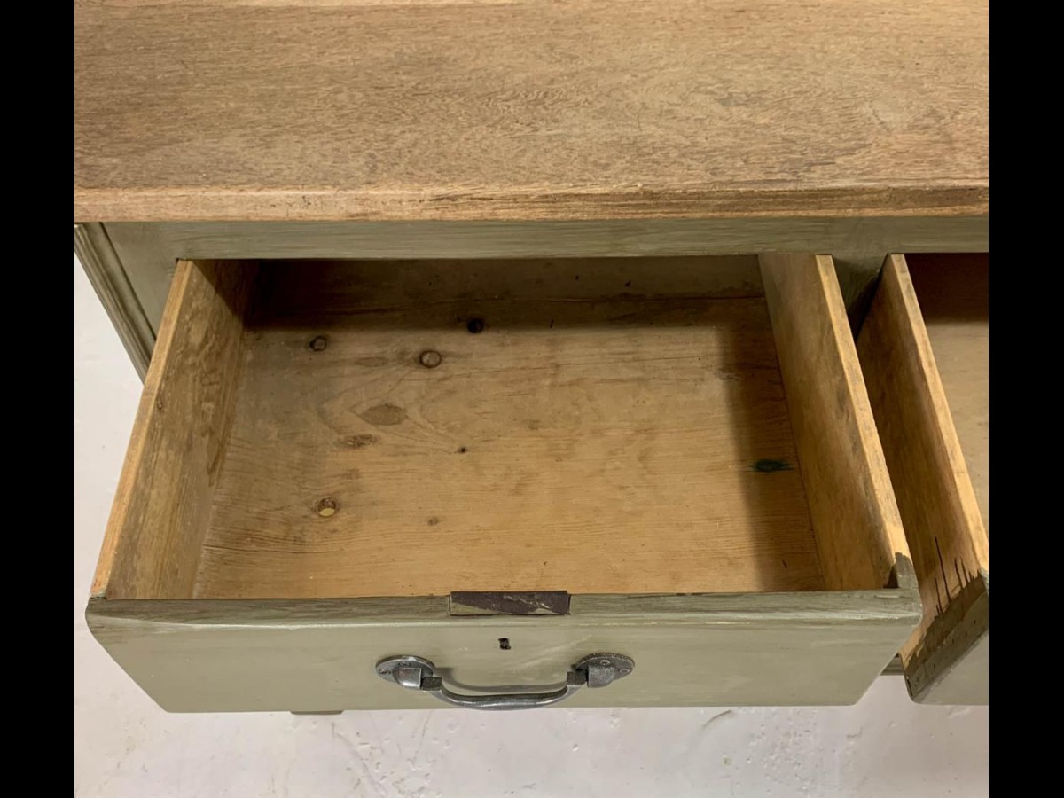 Victorian English Dresser Base Sideboard Credenza Potting Board Server Table