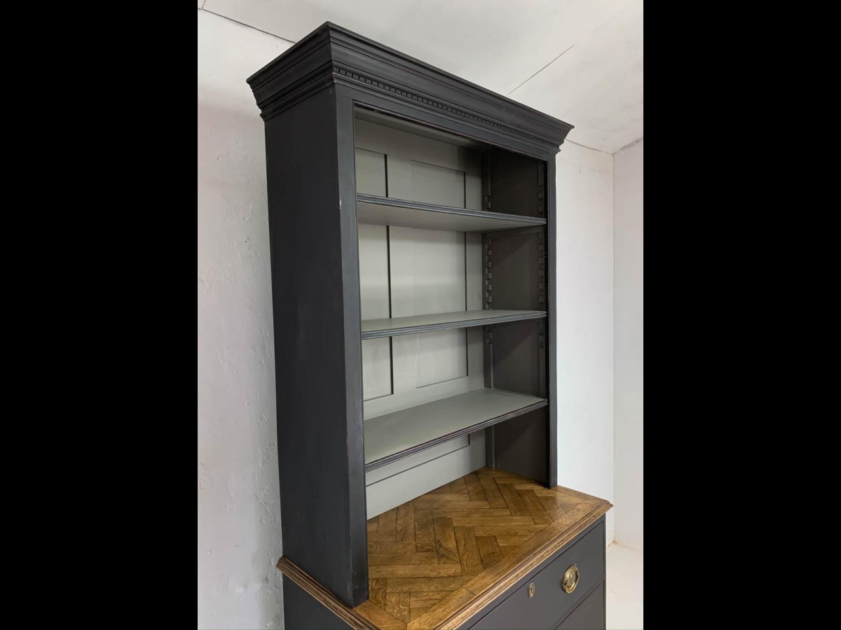 Antique Pine Bookcase Dresser