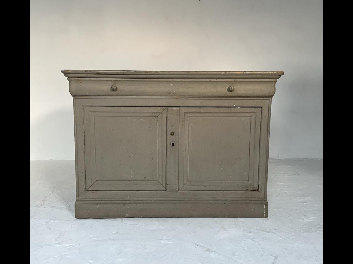 Antique French Painted Pine Sideboard/ Cupboard/ Chest of drawers