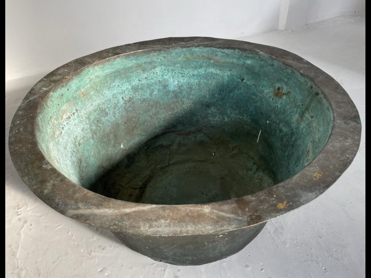 Antique Copper planter Cheese vat