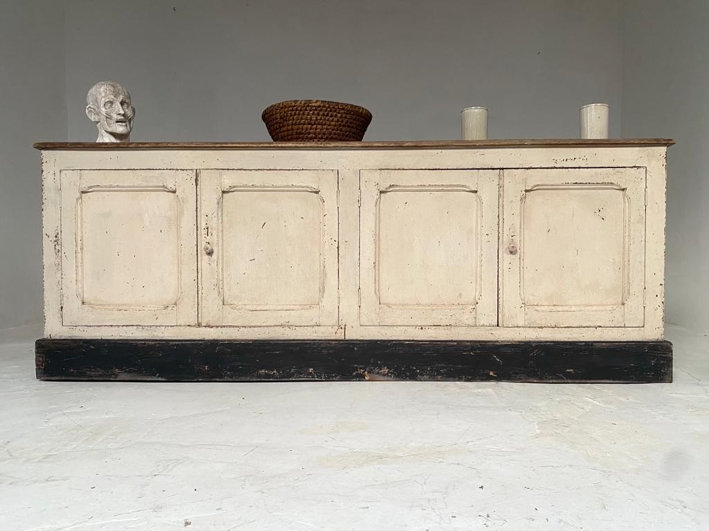 Antique French Shop Counter Kitchen Island